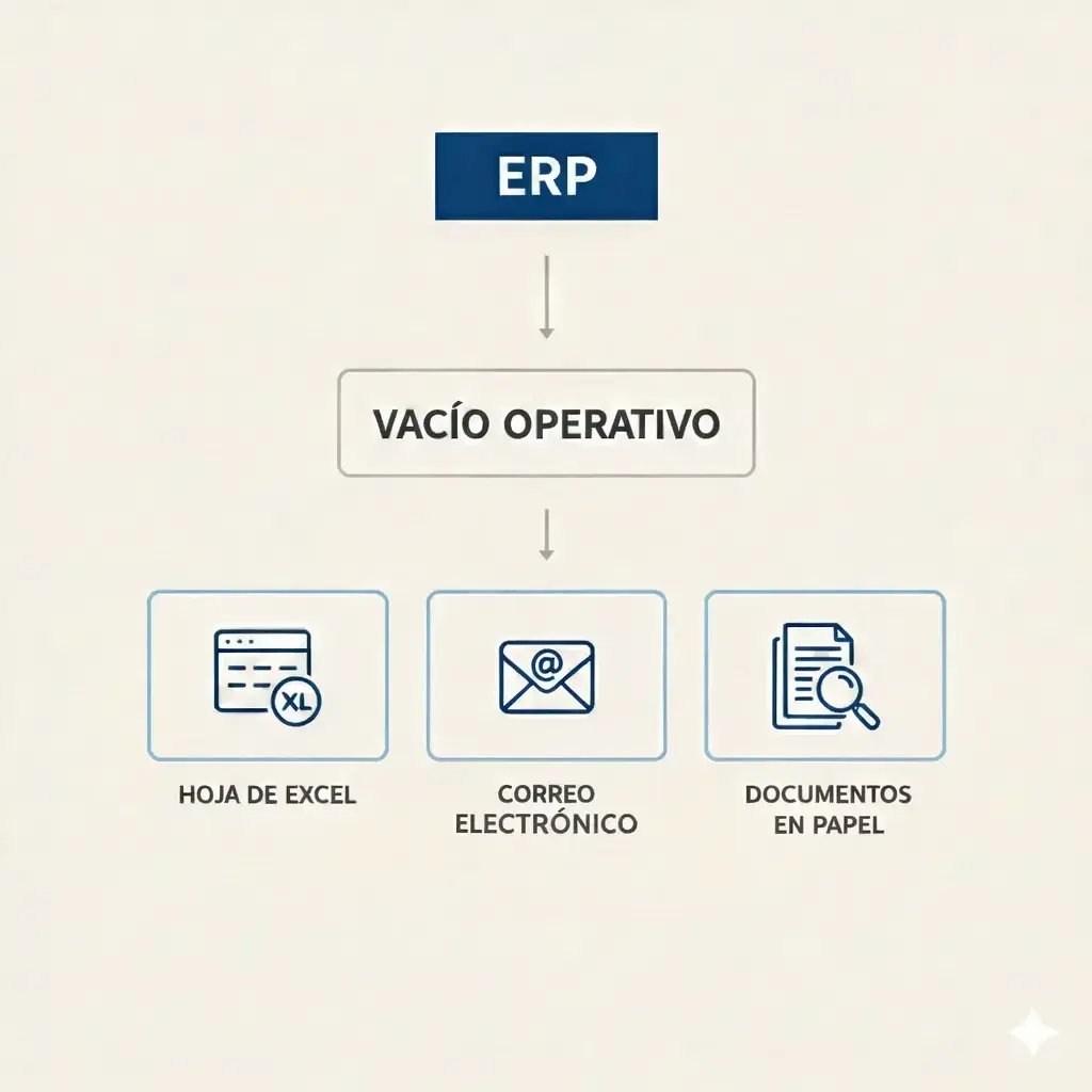 vacío operativo entre ERP y gestión real del transporte industrial